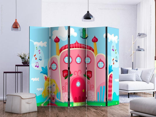 Decorative partition-Room Divider - Castle II-Folding Screen Wall Panel by ArtfulPrivacy