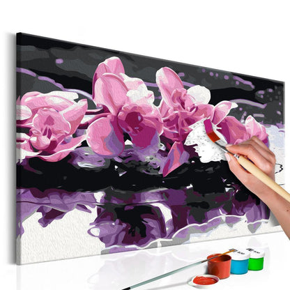 Start learning Painting - Paint By Numbers Kit - Purple Orchid - new hobby