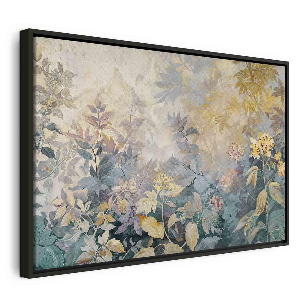 Impression sur toile - Tapisserie motif prairie et fleurs Kilim avec motif printanier