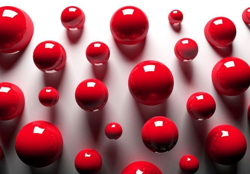 Wall Mural - Red Balls-Wall Murals-ArtfulPrivacy