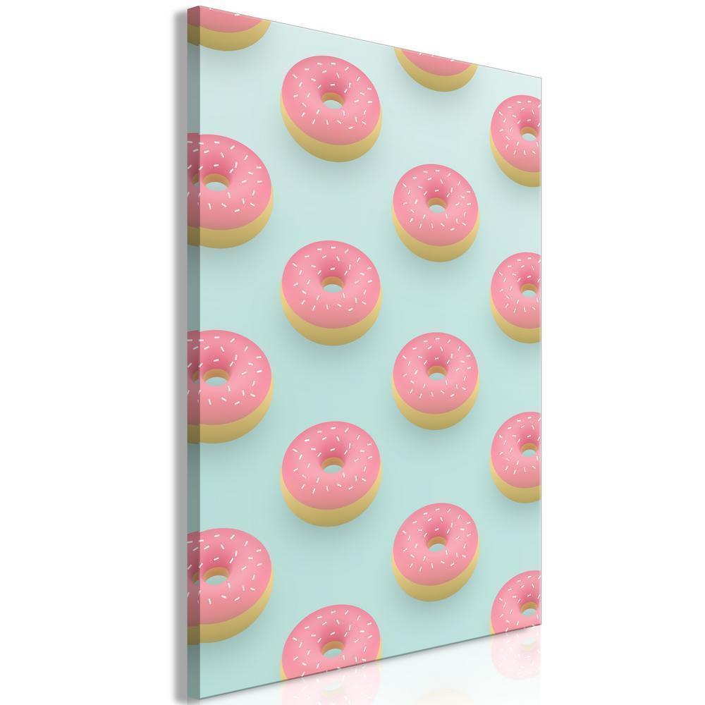 Canvas Print - Pastel Donuts (1 Part) Vertical-ArtfulPrivacy-Wall Art Collection