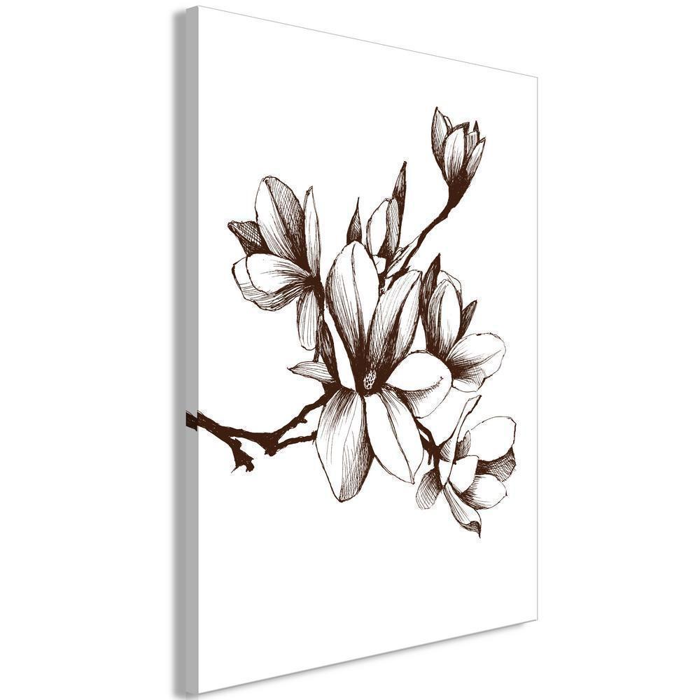 Canvas Print - Renaissance Magnolias (1 Part) Vertical-ArtfulPrivacy-Wall Art Collection