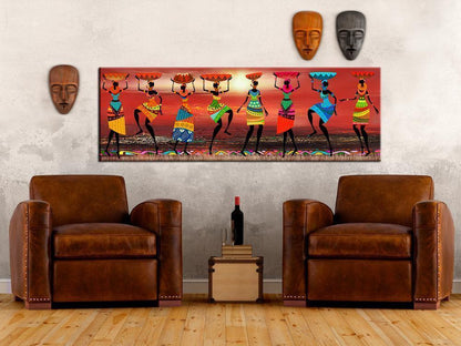 Canvas Print - African Women Dancing-ArtfulPrivacy-Wall Art Collection