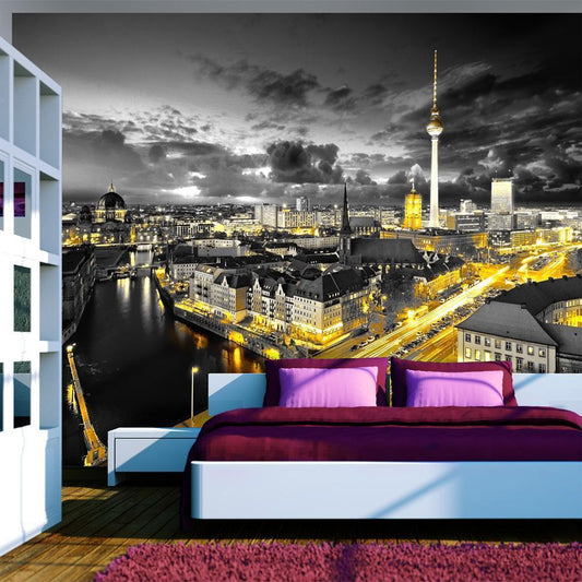 Wall Mural - Berlin at night-Wall Murals-ArtfulPrivacy