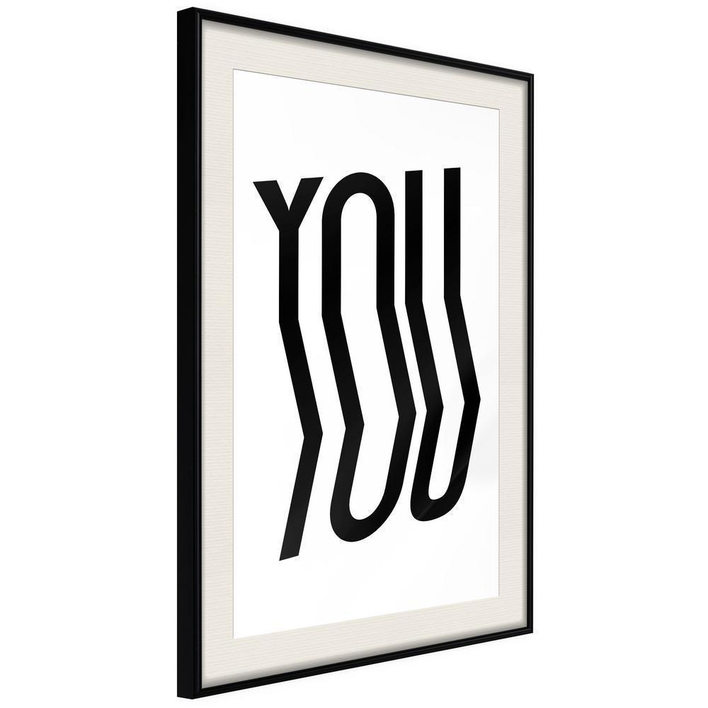 Typography Framed Art Print - Only You-artwork for wall with acrylic glass protection