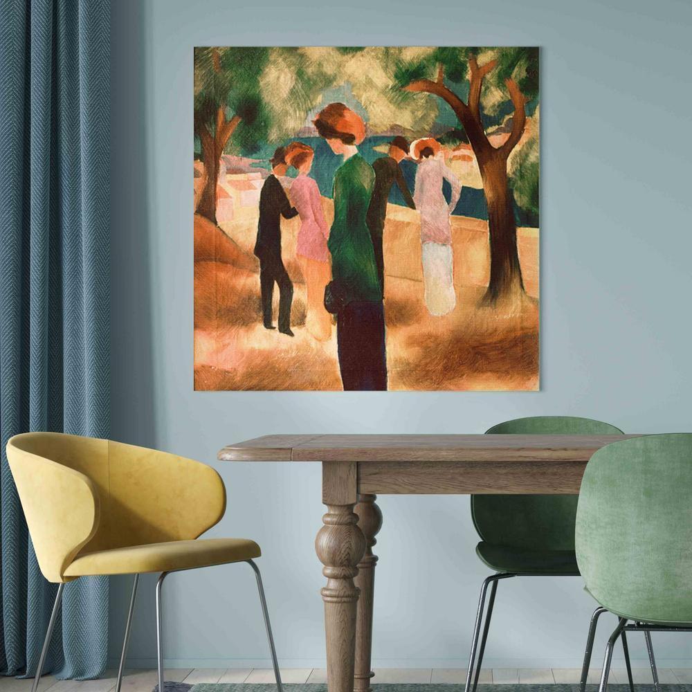 Impression sur toile - Dame à la veste verte (August Macke)