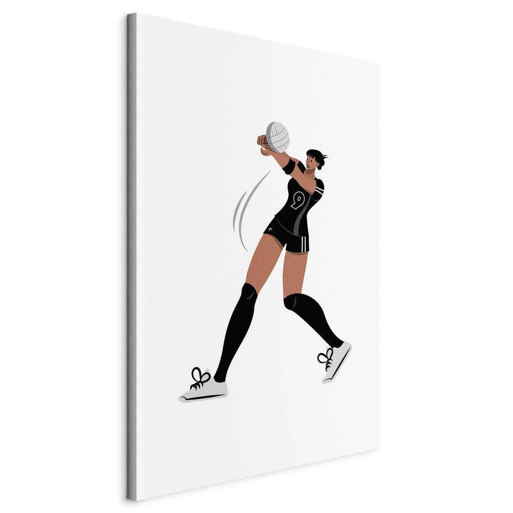 Canvas Print - Female Volleyball Player Illustration