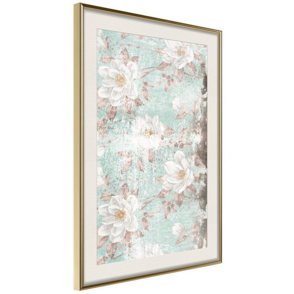 Botanical Wall Art - Floral Muslin-artwork for wall with acrylic glass protection