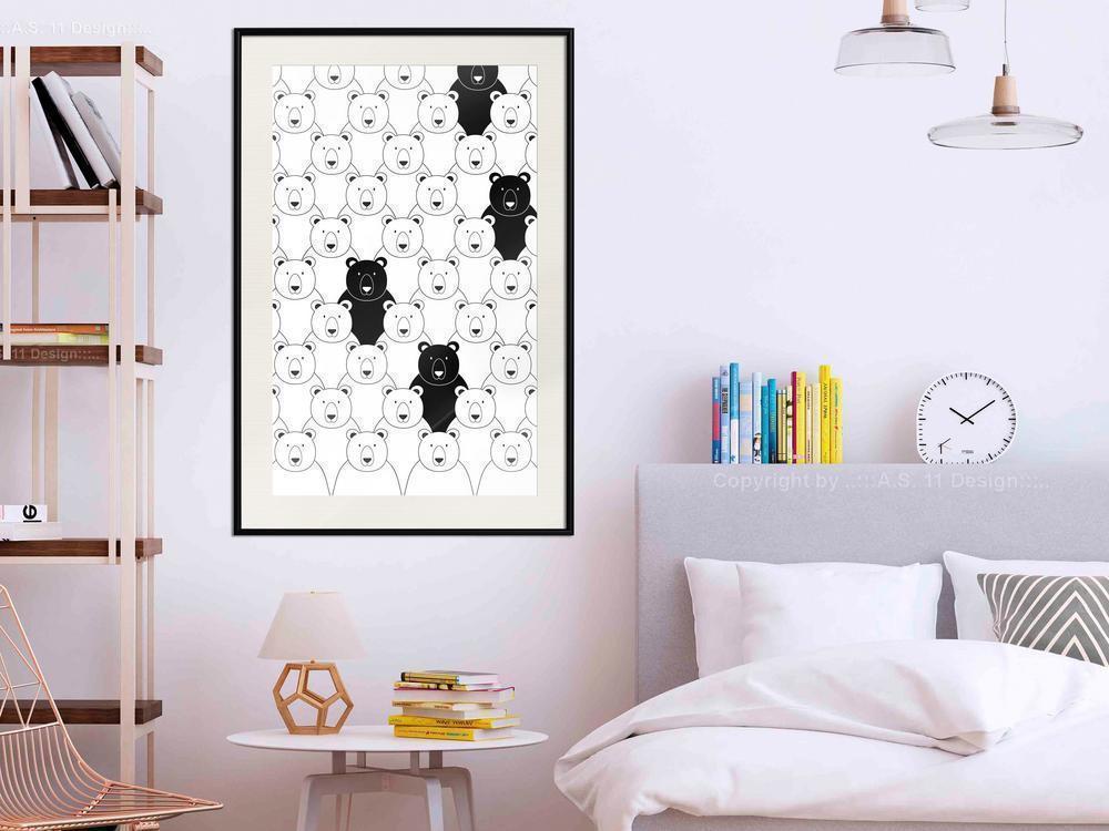 Nursery Room Wall Frame - Black and White Design-artwork for wall with acrylic glass protection