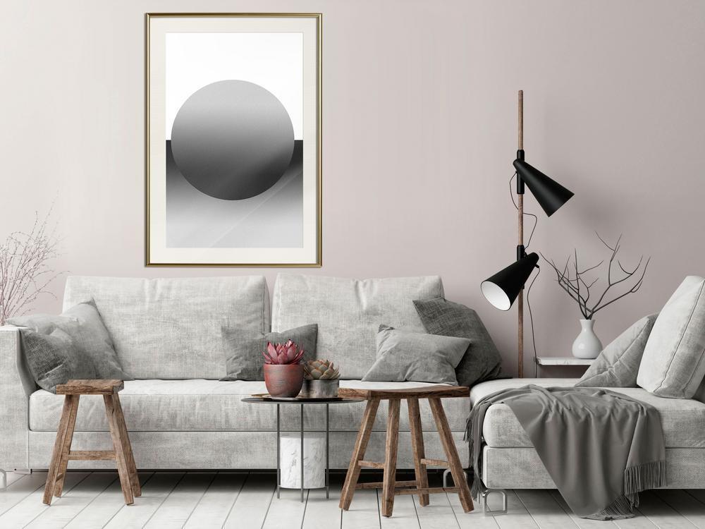 Abstract Poster Frame - Levitating Sphere-artwork for wall with acrylic glass protection