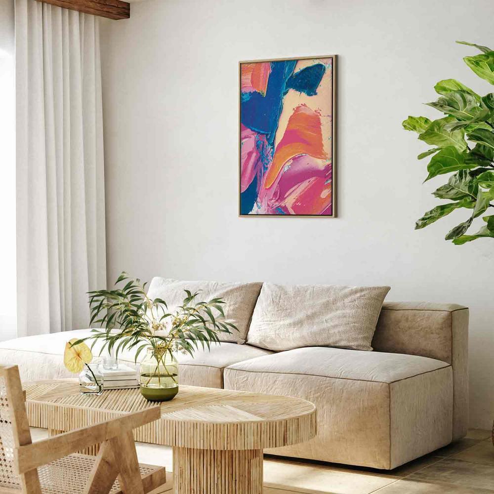 Canvas Print - Energetic Shapes - Dynamic Oil Paint Composition on Canvas