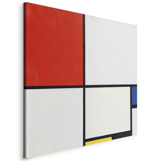 Impression sur toile - Composition n° III, avec du rouge, du bleu, du jaune et du noir (Piet Mondrian)