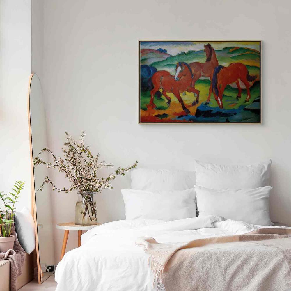 Canvas Print - The Red Horses (Grazing Horses IV) (Franz Marc)