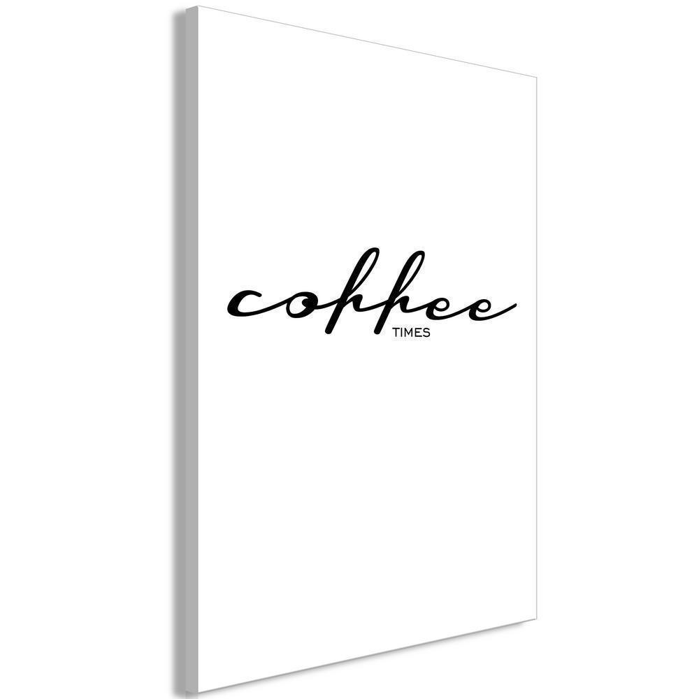 Canvas Print - Coffee Times (1 Part) Vertical-ArtfulPrivacy-Wall Art Collection