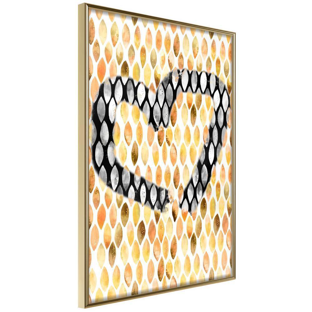 Abstract Poster Frame - I Love Oranges-artwork for wall with acrylic glass protection