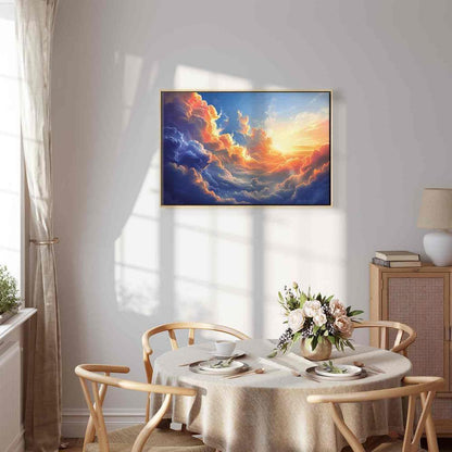 Canvas Print - Sunset Over a Cloudy Sea: A Wonderful Symphony of Colors