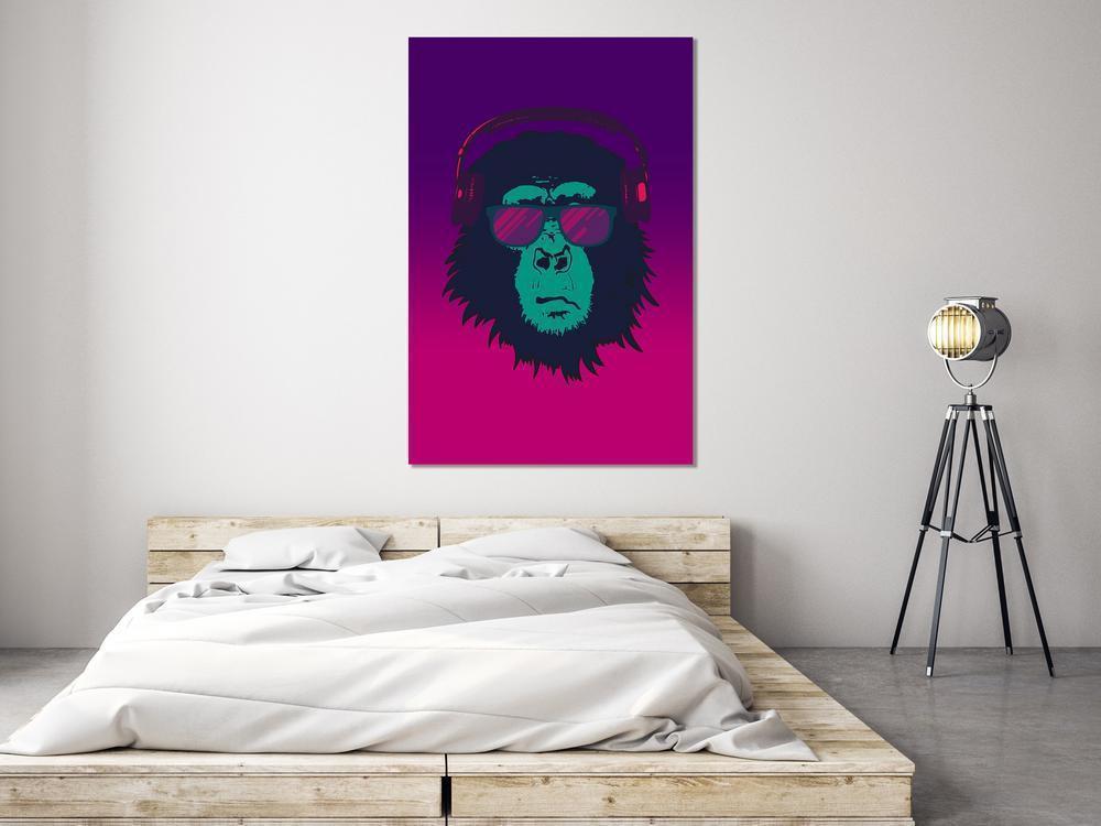 Canvas Print - Gansta Chimp (1 Part) Vertical-ArtfulPrivacy-Wall Art Collection