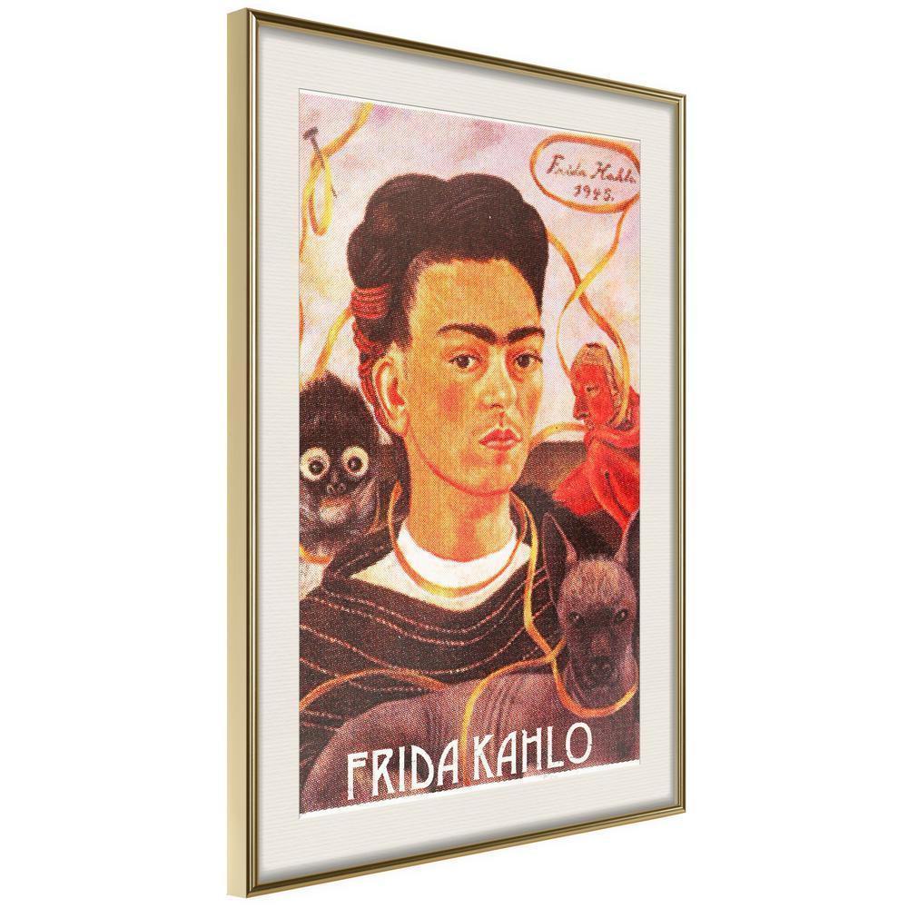 Wall Decor Portrait - Frida Khalo – Self-Portrait-artwork for wall with acrylic glass protection