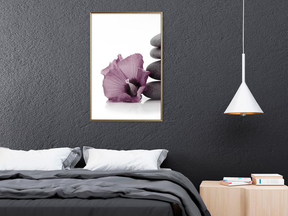 Botanical Wall Art - Violet Harmony-artwork for wall with acrylic glass protection