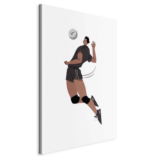 Canvas Print - Volleyball Player on a White Background - Illustration