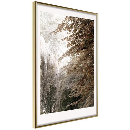 Autumn Framed Poster - Pond in the Park-artwork for wall with acrylic glass protection