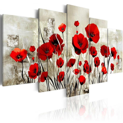 Canvas Print - Scarlet Field-ArtfulPrivacy-Wall Art Collection