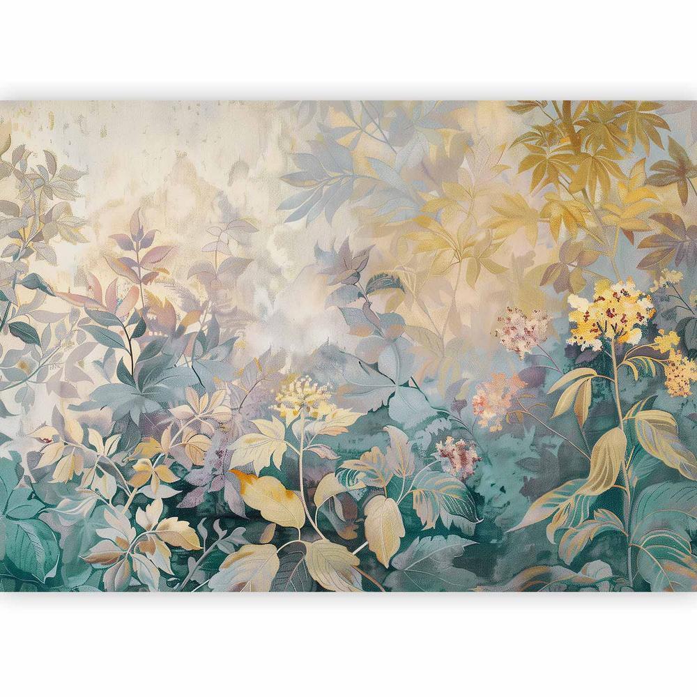 Wall Mural - Tapestry Pattern with a Meadow and Flowers Kilim with a Spring Motif