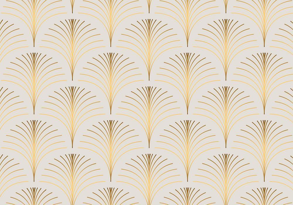 Wall Mural - Gold Linear Pattern on Marble Background-Wall Murals-ArtfulPrivacy