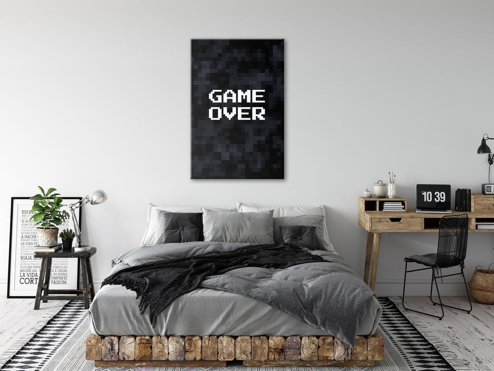 Canvas Print - Pixel Game Over-ArtfulPrivacy-Wall Art Collection