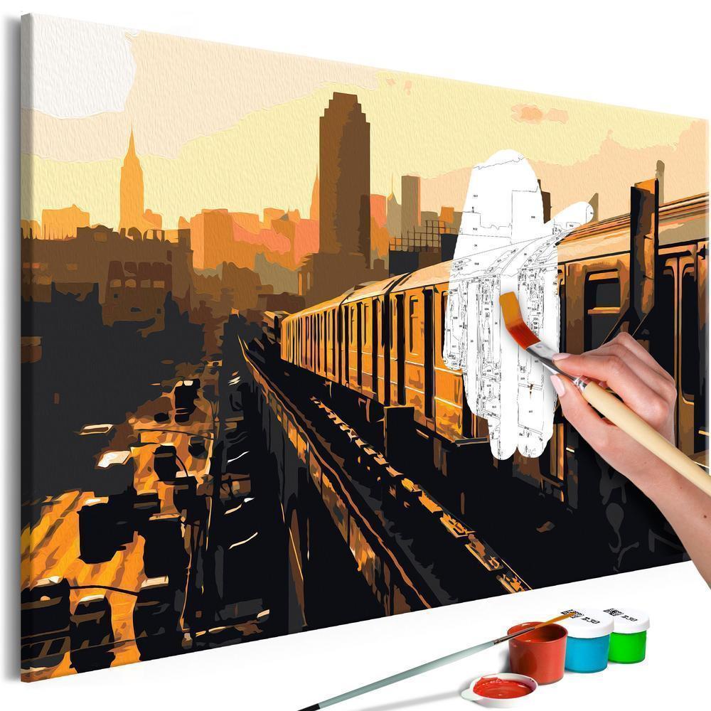 Start learning Painting - Paint By Numbers Kit - New York Subway - new hobby
