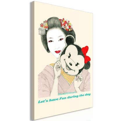 Canvas Print - Funny Geiko (1 Part) Vertical-ArtfulPrivacy-Wall Art Collection