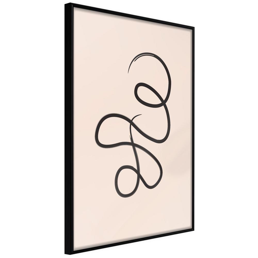 Abstract Poster Frame - Winding Road-artwork for wall with acrylic glass protection