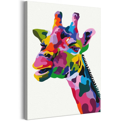 Start learning Painting - Paint By Numbers Kit - Colourful Giraffe - new hobby