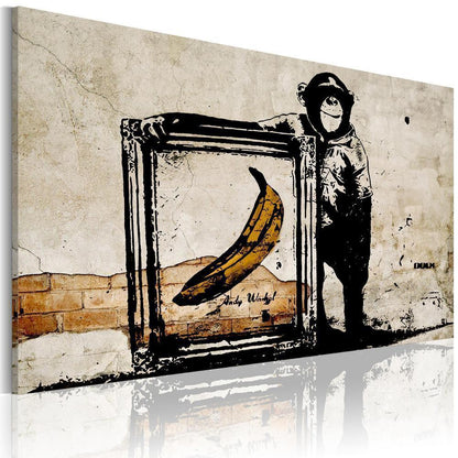 Canvas Print - Inspired by Banksy - sepia-ArtfulPrivacy-Wall Art Collection