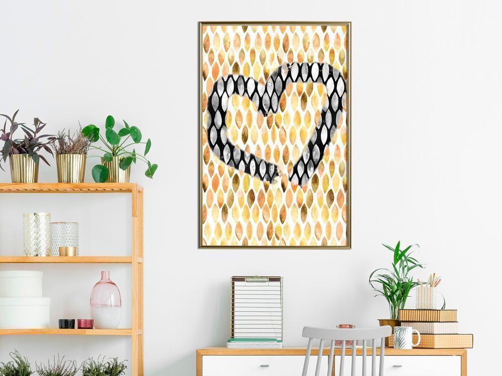 Abstract Poster Frame - I Love Oranges-artwork for wall with acrylic glass protection