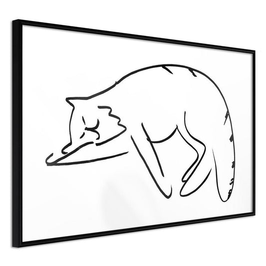 Black and white Wall Frame - Well-Deserved Rest-artwork for wall with acrylic glass protection