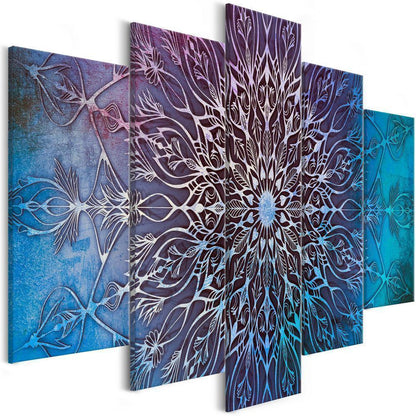 Canvas Print - Center (5 Parts) Wide Blue-ArtfulPrivacy-Wall Art Collection