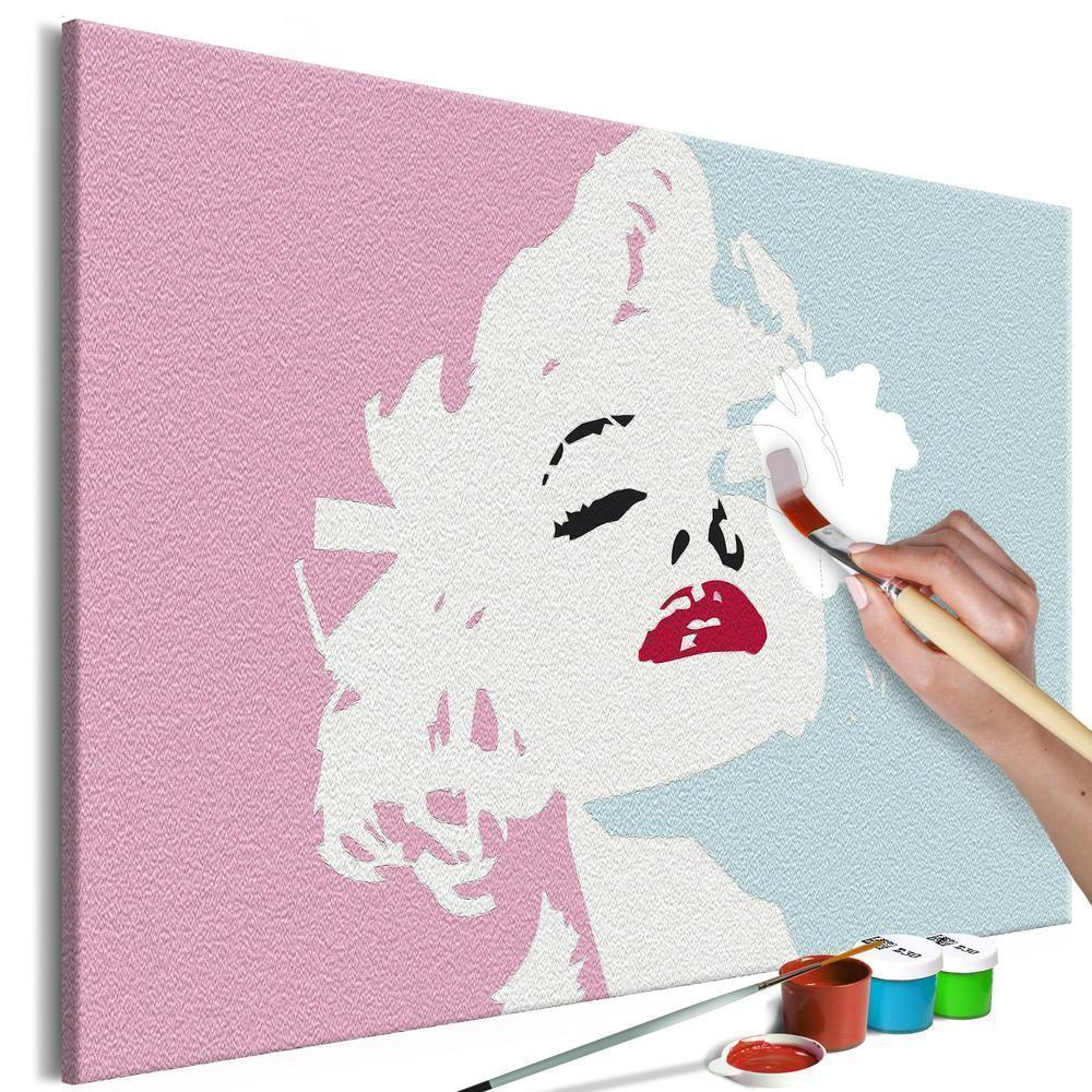 Start learning Painting - Paint By Numbers Kit - Marilyn in Pink - new hobby
