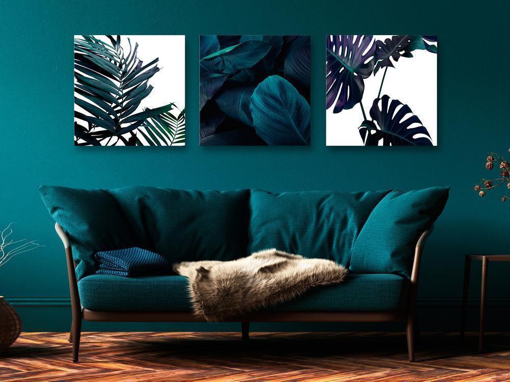 Canvas Print - Turquoise Nature (3 Parts)-ArtfulPrivacy-Wall Art Collection