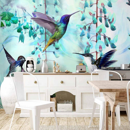 Wall Mural - Flying Hummingbirds (Green)