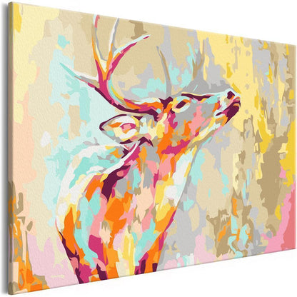 Start learning Painting - Paint By Numbers Kit - Proud Deer - new hobby
