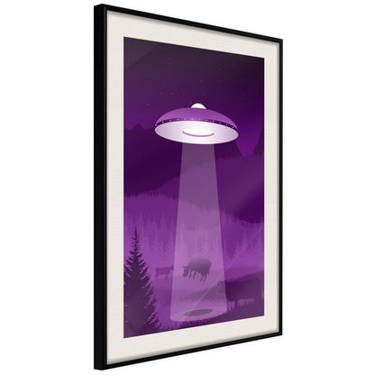 Abstract Poster Frame - Flying Saucer-artwork for wall with acrylic glass protection