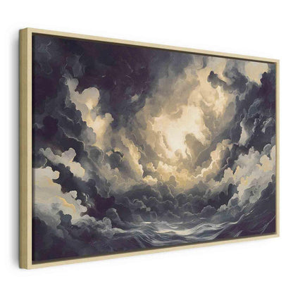 Canvas Print - Epic Light Play: The Sun Battling for Dominance Over the Clouds