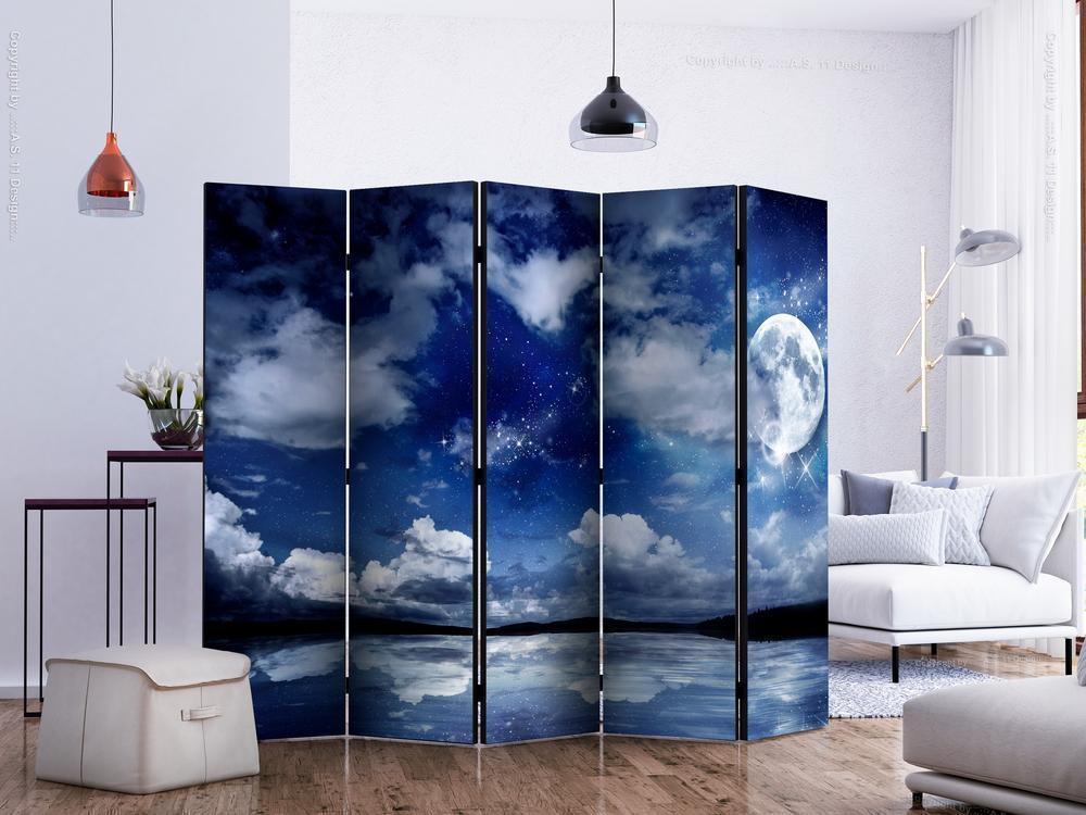 Decorative partition-Room Divider - Magic Night II-Folding Screen Wall Panel by ArtfulPrivacy