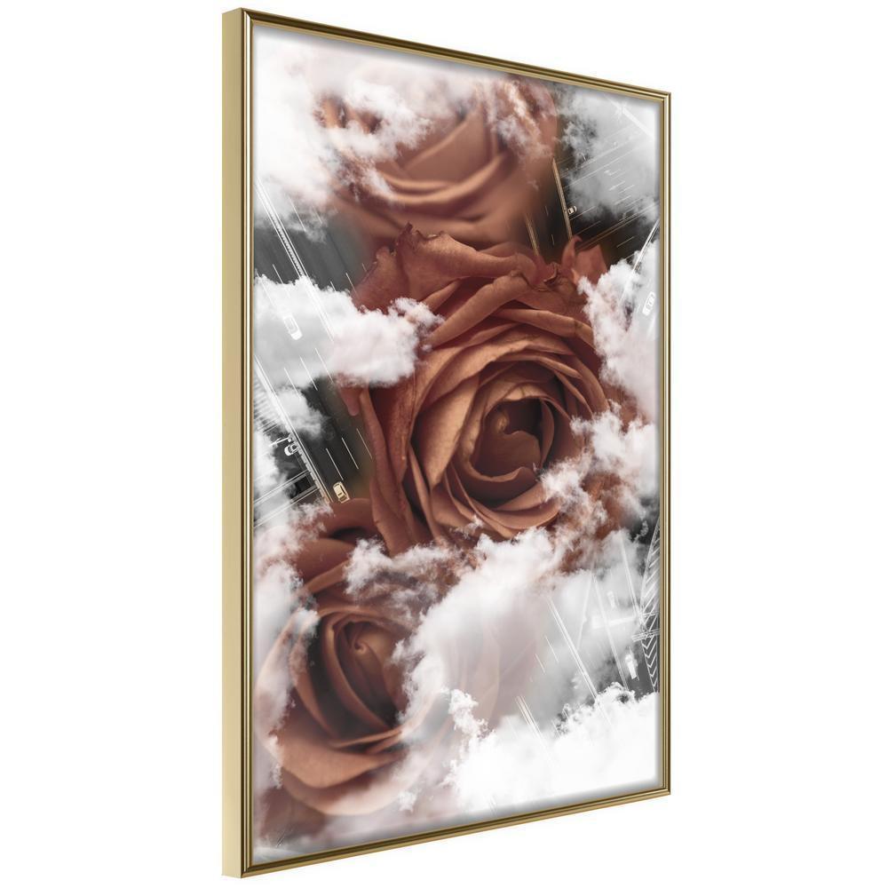 Autumn Framed Poster - Heavenly Roses-artwork for wall with acrylic glass protection