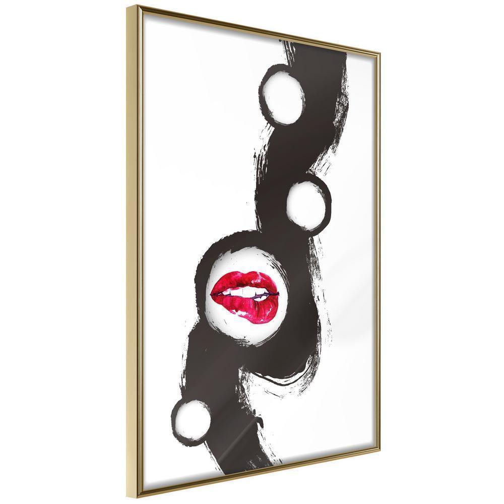 Black and White Framed Poster - Passion-artwork for wall with acrylic glass protection