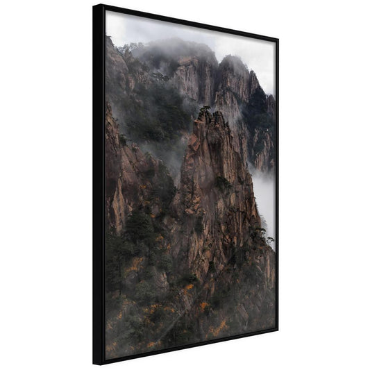 Framed Art - Mountain Ridge-artwork for wall with acrylic glass protection