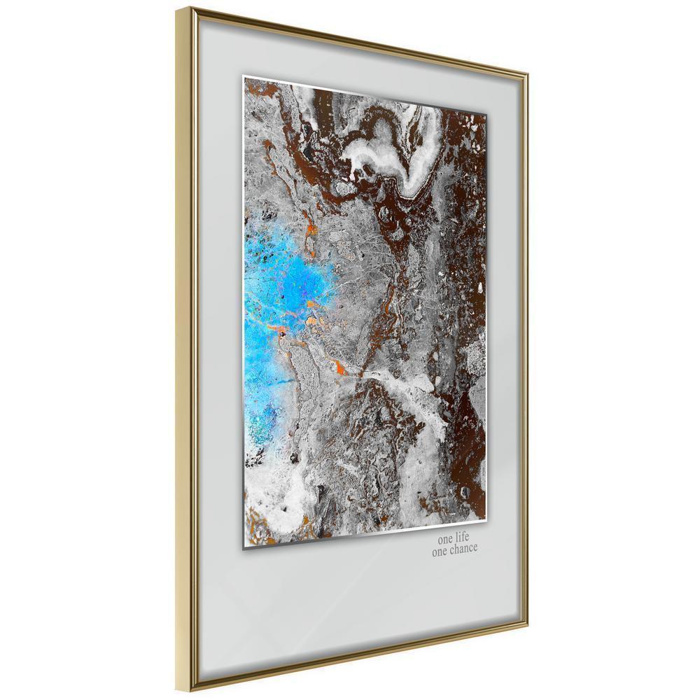 Abstract Poster Frame - One Life-artwork for wall with acrylic glass protection