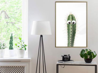 Botanical Wall Art - Funny Cactus I-artwork for wall with acrylic glass protection