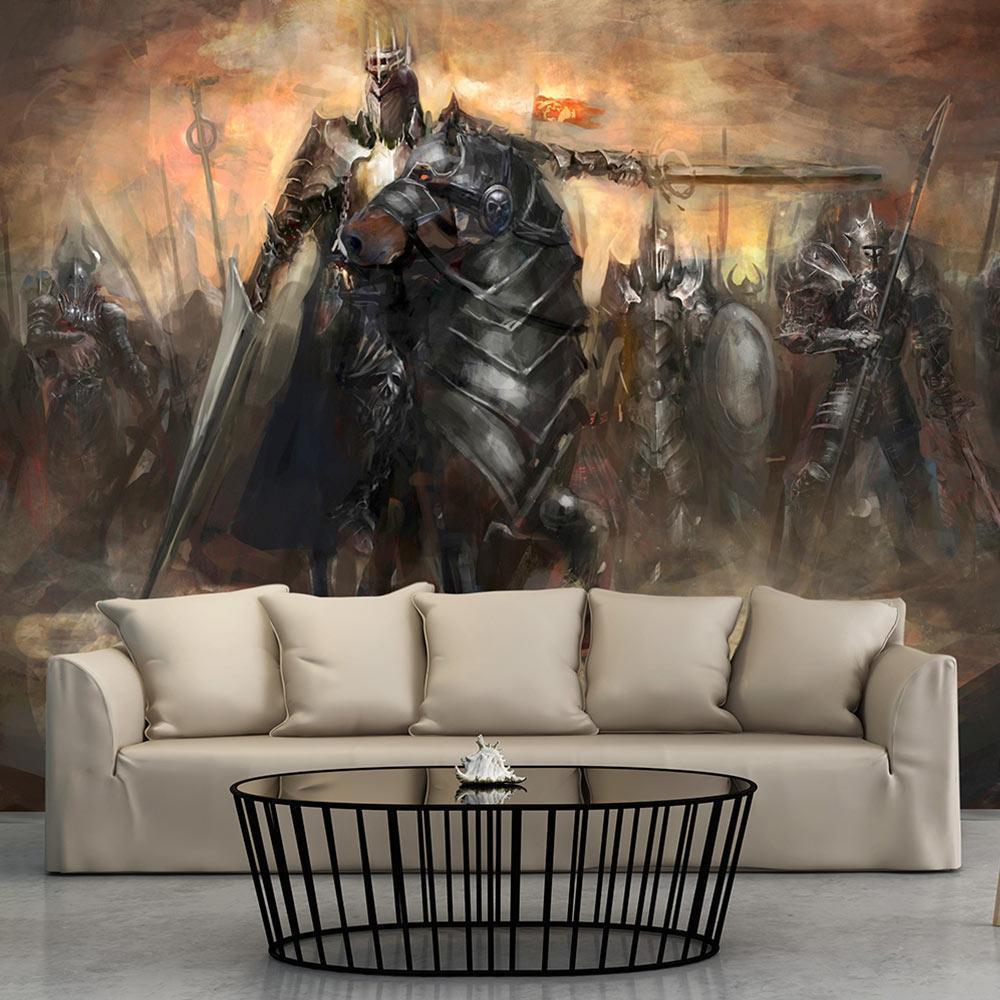 Wall Mural - Black rider-Wall Murals-ArtfulPrivacy